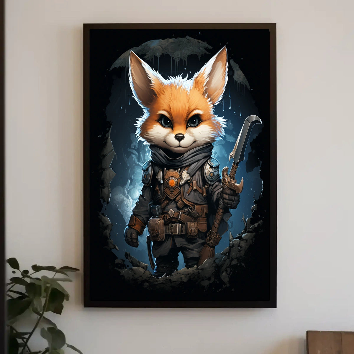 Adventurous Fox Warrior Poster
