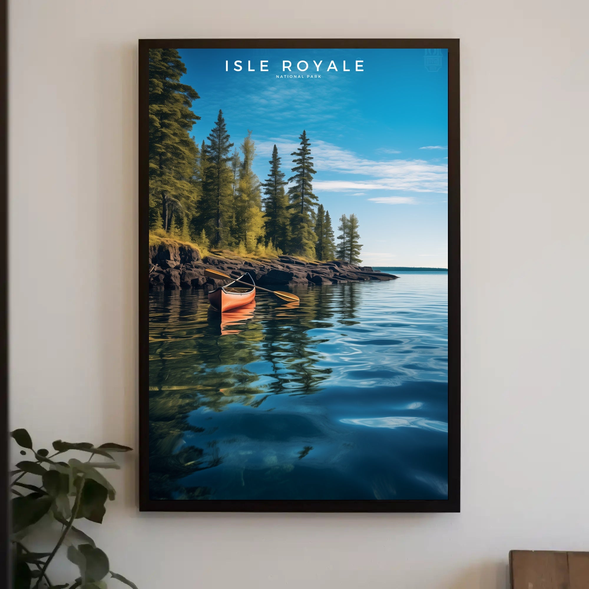 Isle Royale National Park Poster Vintage Travel Print