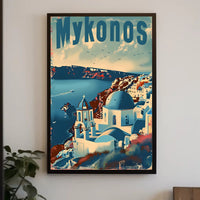 Mykonos Travel Poster