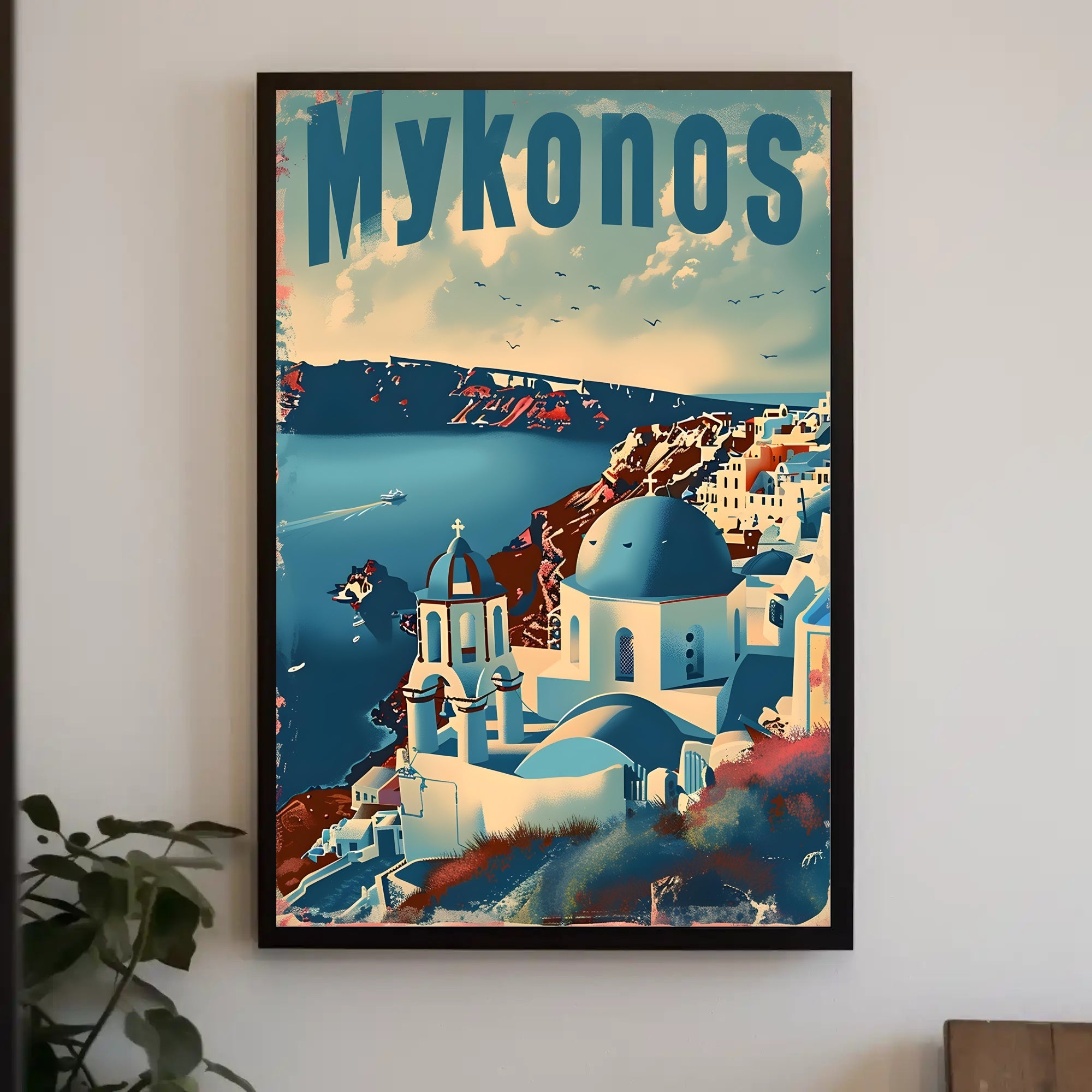 Mykonos Travel Poster