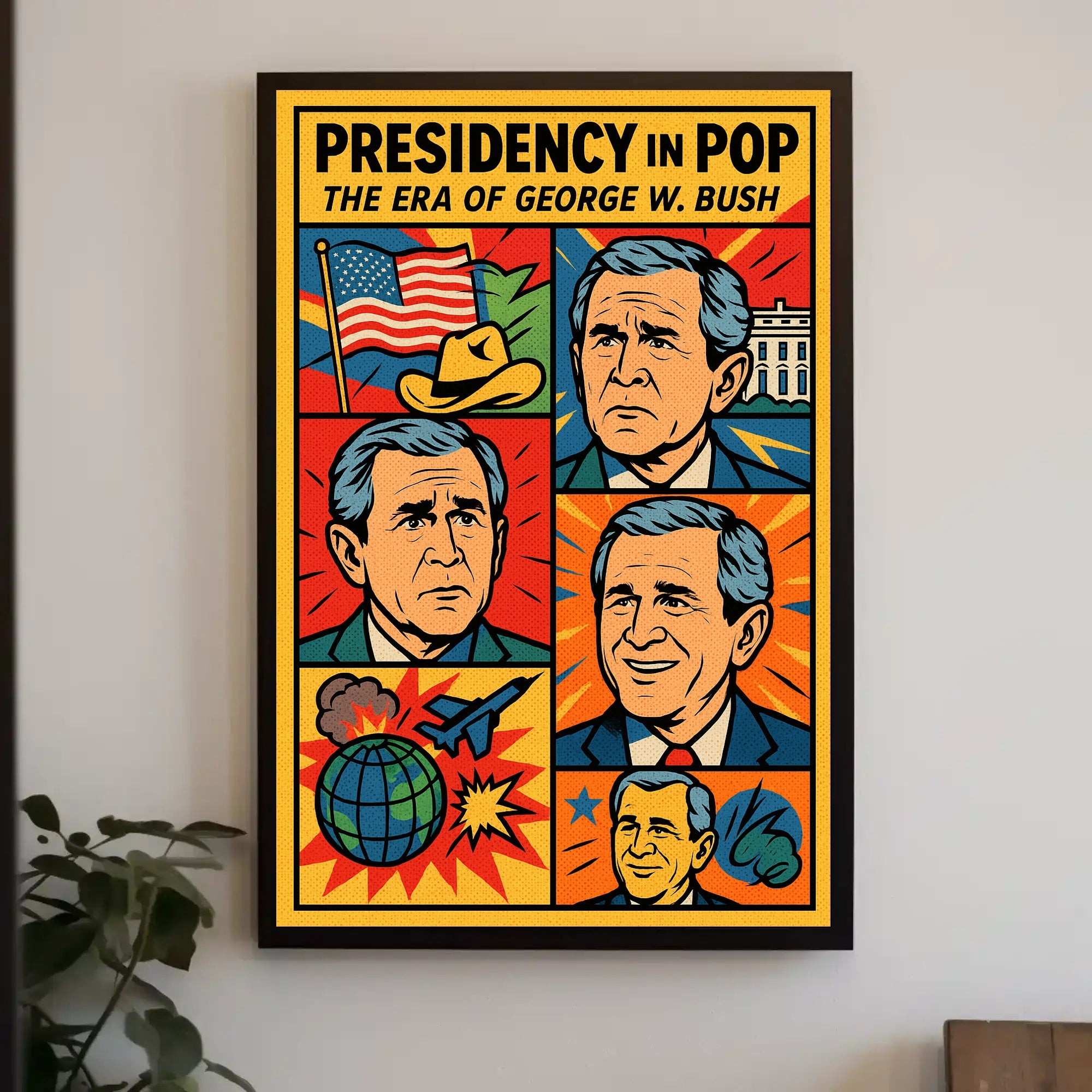 George W. Bush Presidency in Pop Poster PosterGoat
