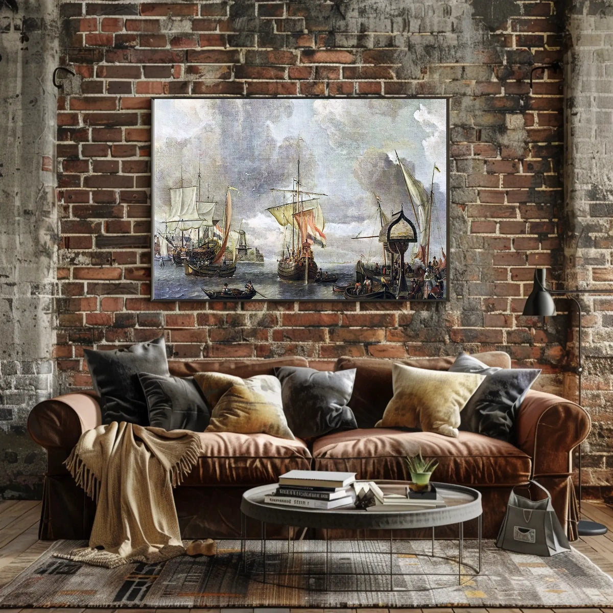 Maritime Harbor Scene Classic Historical Poster