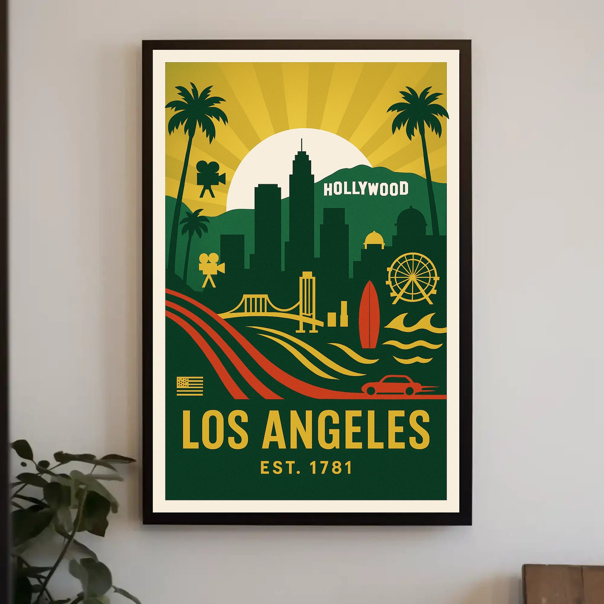 Los Angeles Highlights Poster PosterGoat
