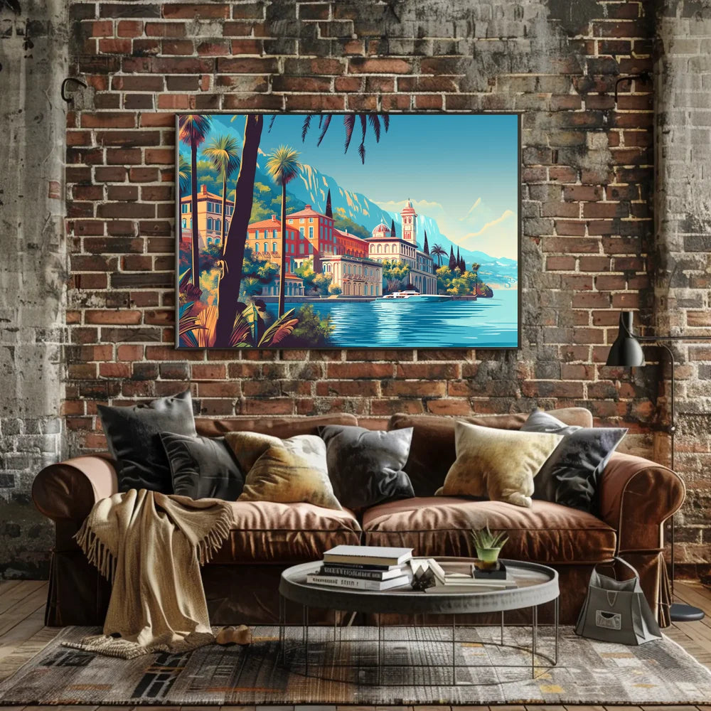 Mediterranean Coastal Escape: Vintage Travel Poster Art