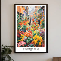 Colombia Road Flower Market Scene Urban or Cityscape Poster PosterGoat