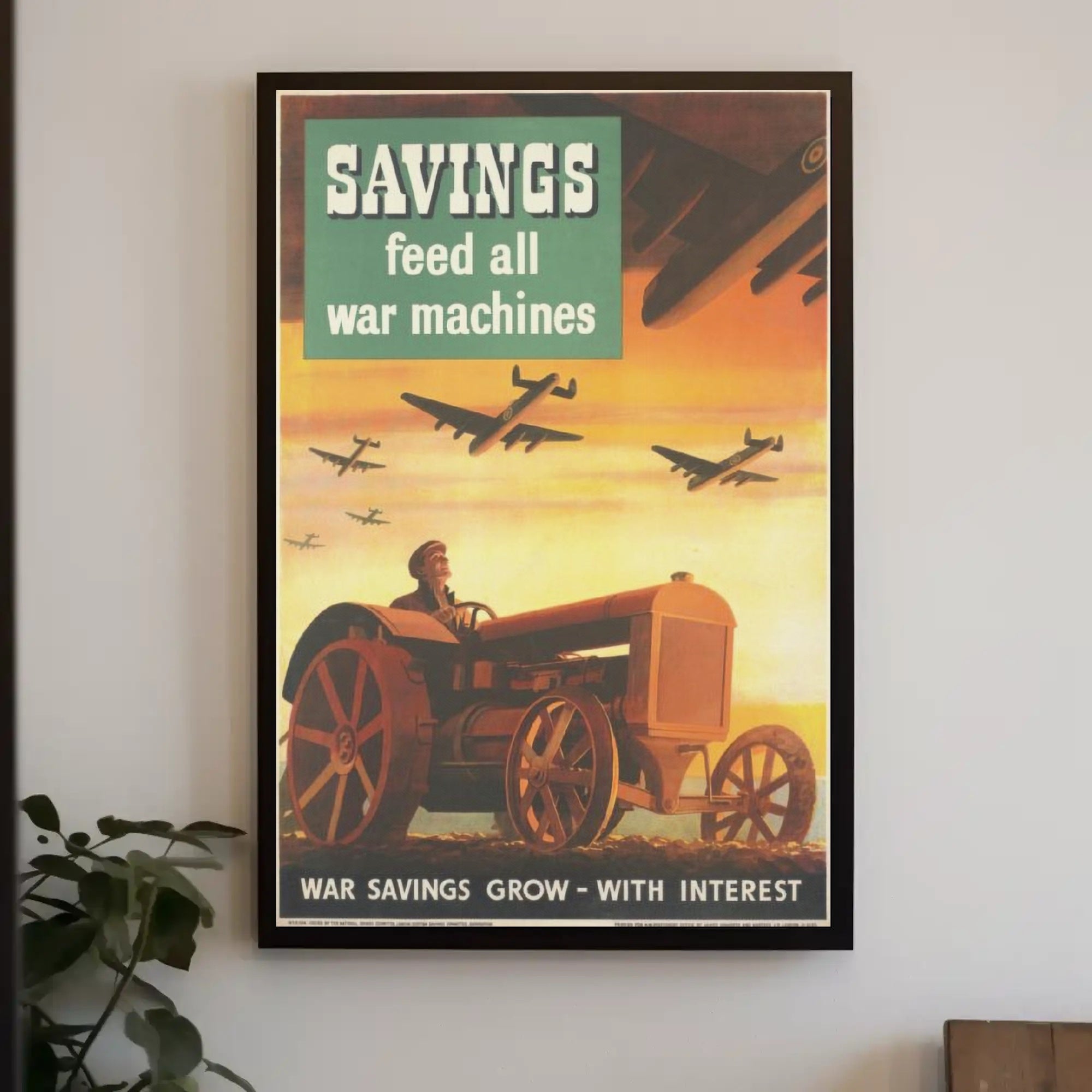 WWII Savings Incentive Vintage Propaganda Poster