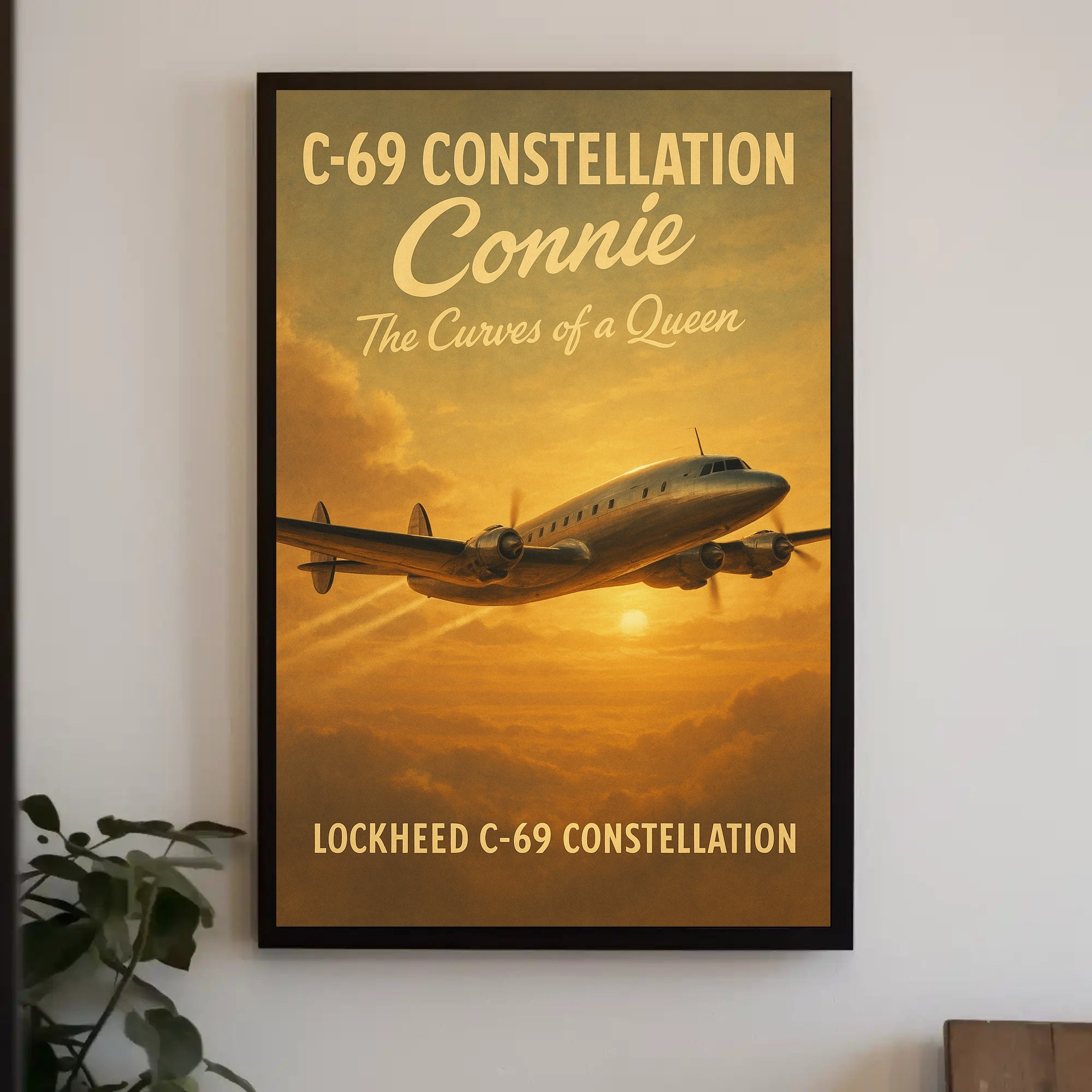 Lockheed Constellation Iconic Design WWII Poster