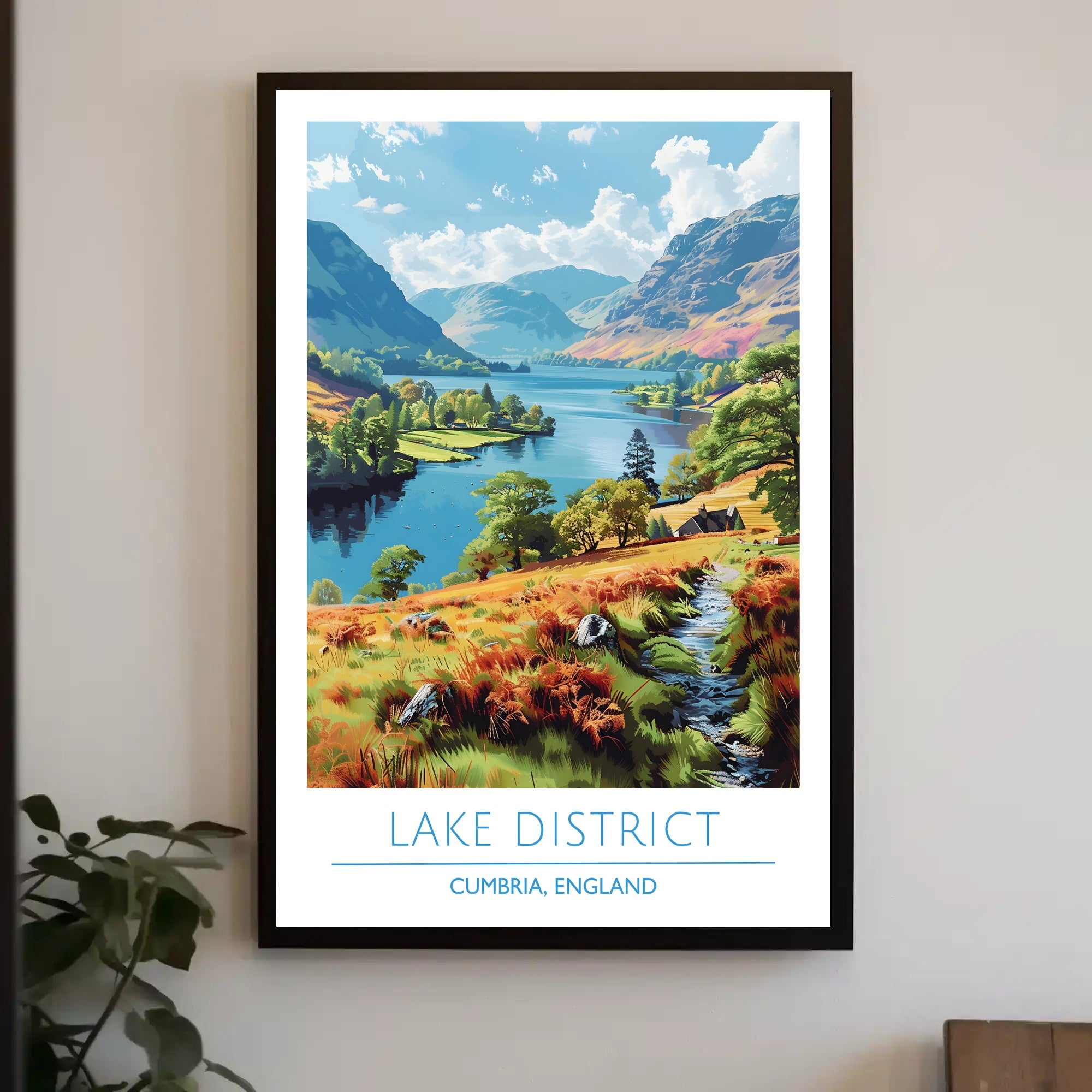 Lake District Escape: Vintage Style Travel Poster