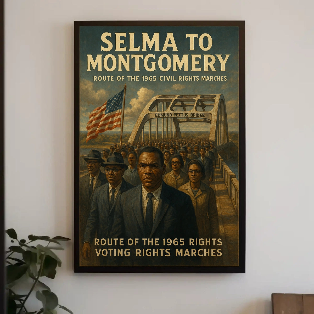 Selma To Montgomery Route Of The 1965 Poster