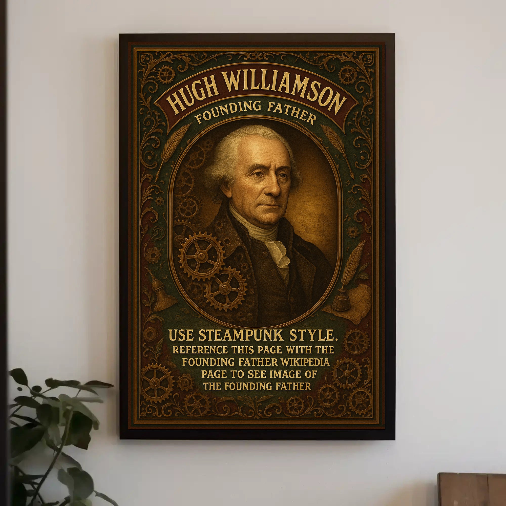 Hugh Williamson Founding Father Poster