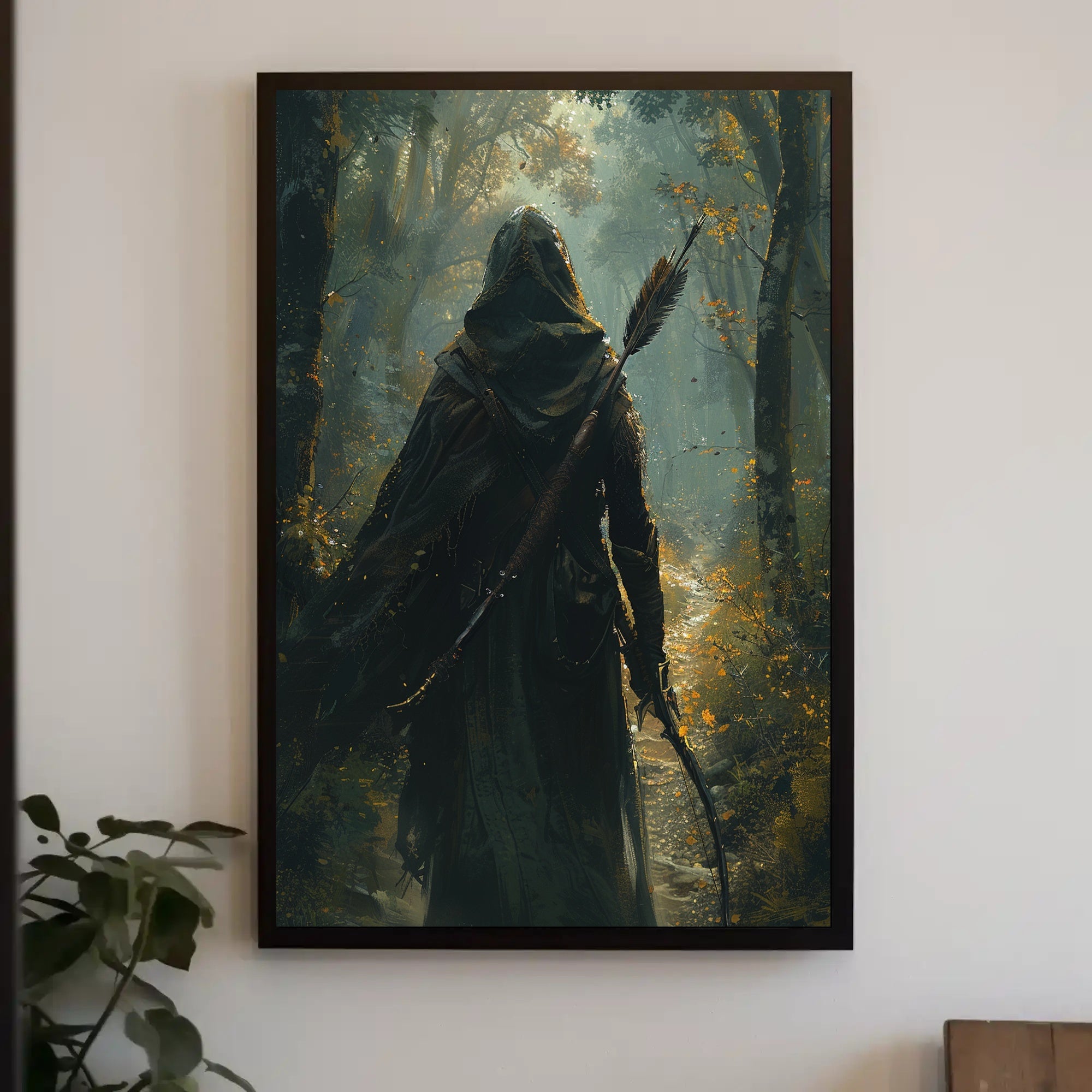 Mystical Archer in Enchanted Forest Fantasy or Mythology Poster PosterGoat
