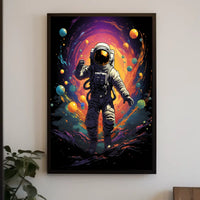 Cosmic Odyssey Astronaut Art Surrealism Dreamers Poster
