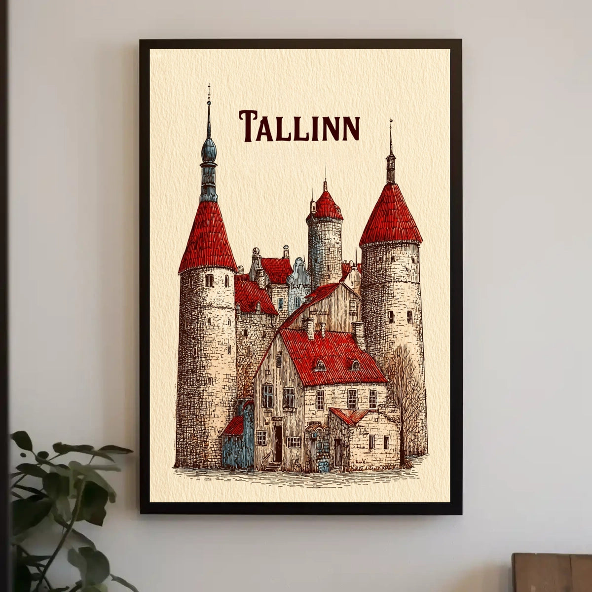 Tallinn A Historic Cityscape Poster