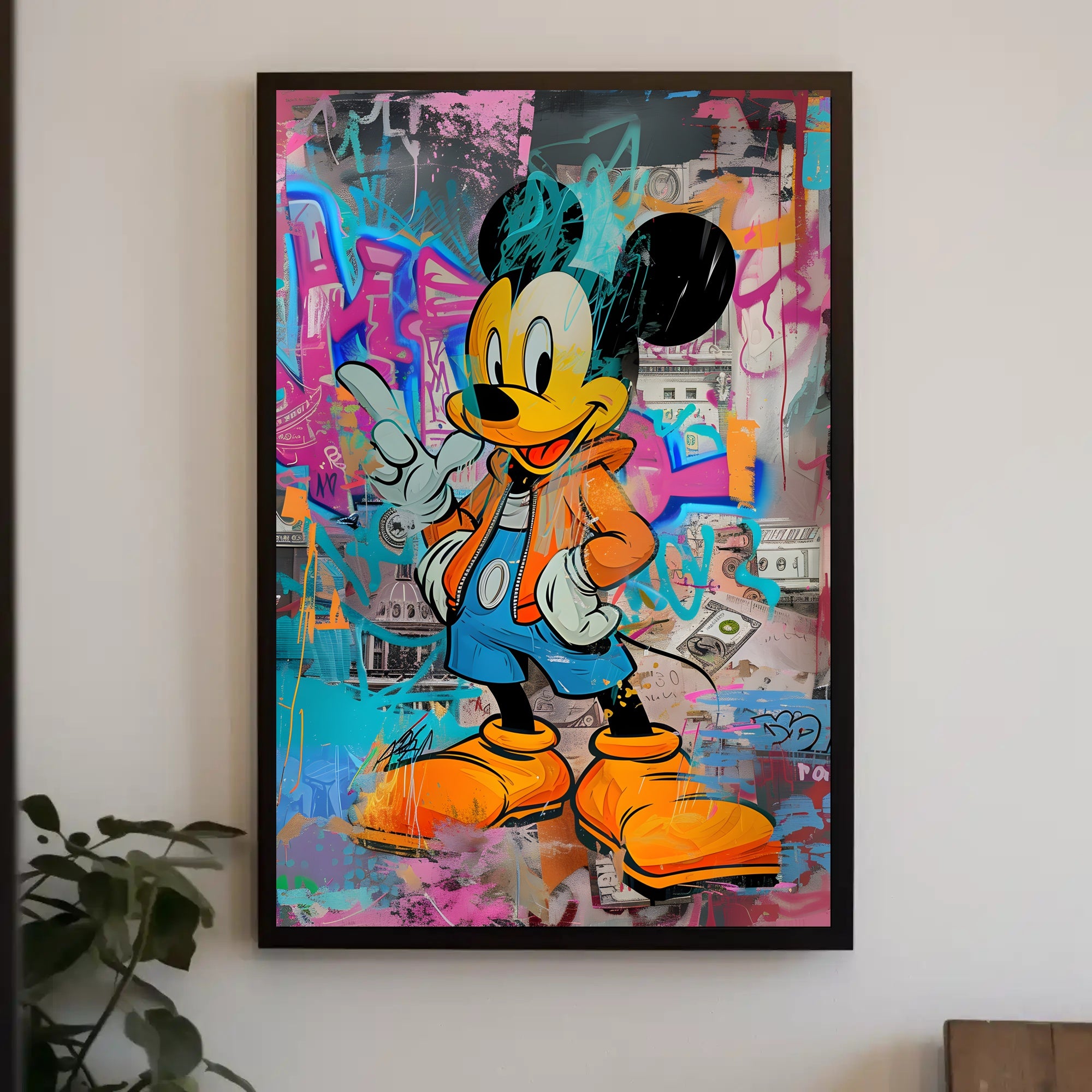 Cartoon Mouse in Urban Street Art Pop Culture Poster