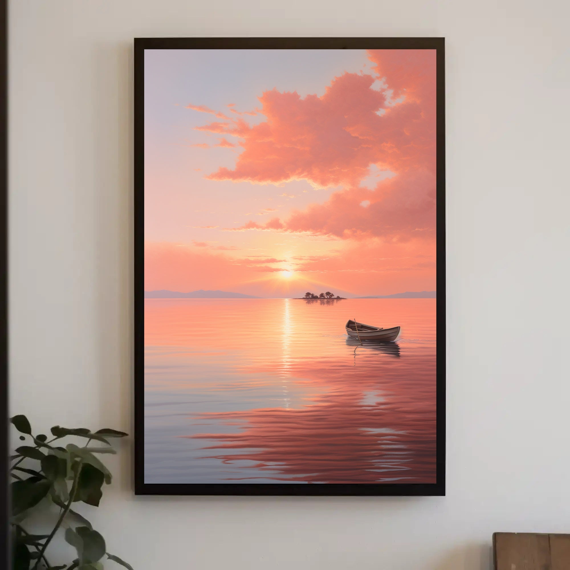 Serene Sunset Glow: Abstract, Artistic, or Pop Culture Poster