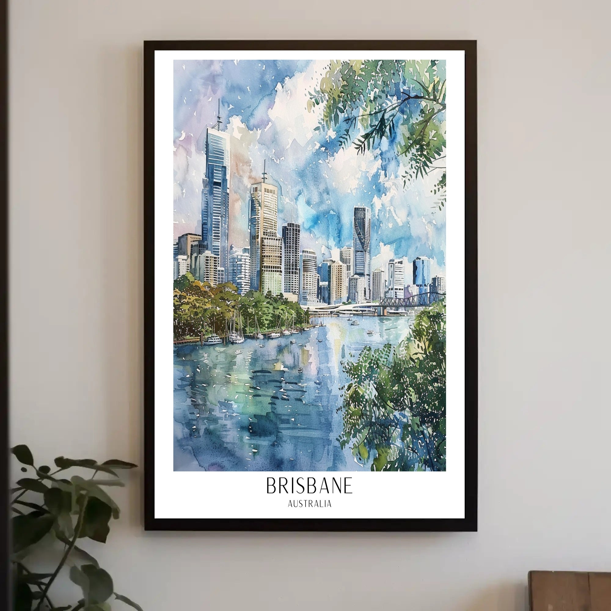 Brisbane Skyline Poster PosterGoat