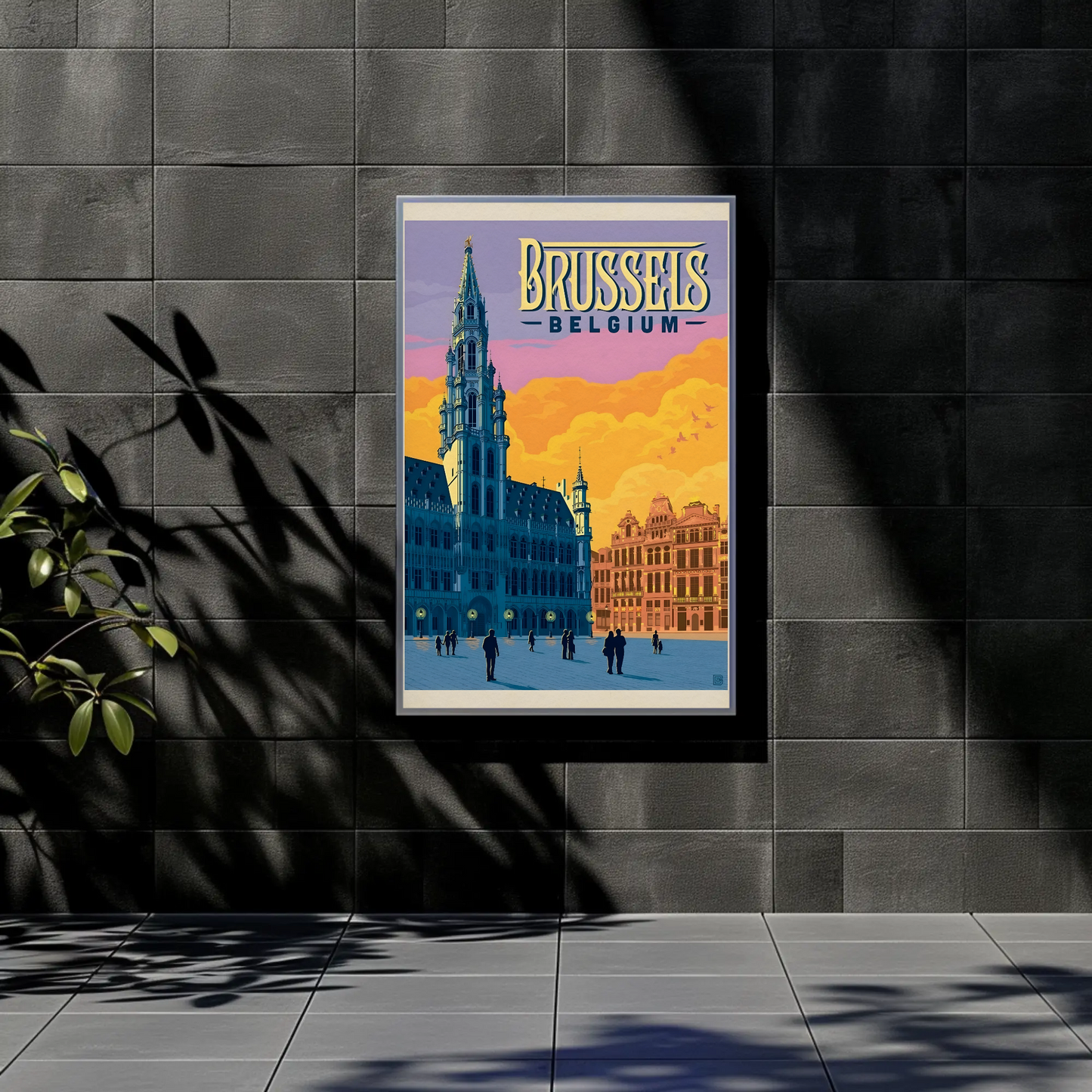 Vintage Poster Brussels Belgium