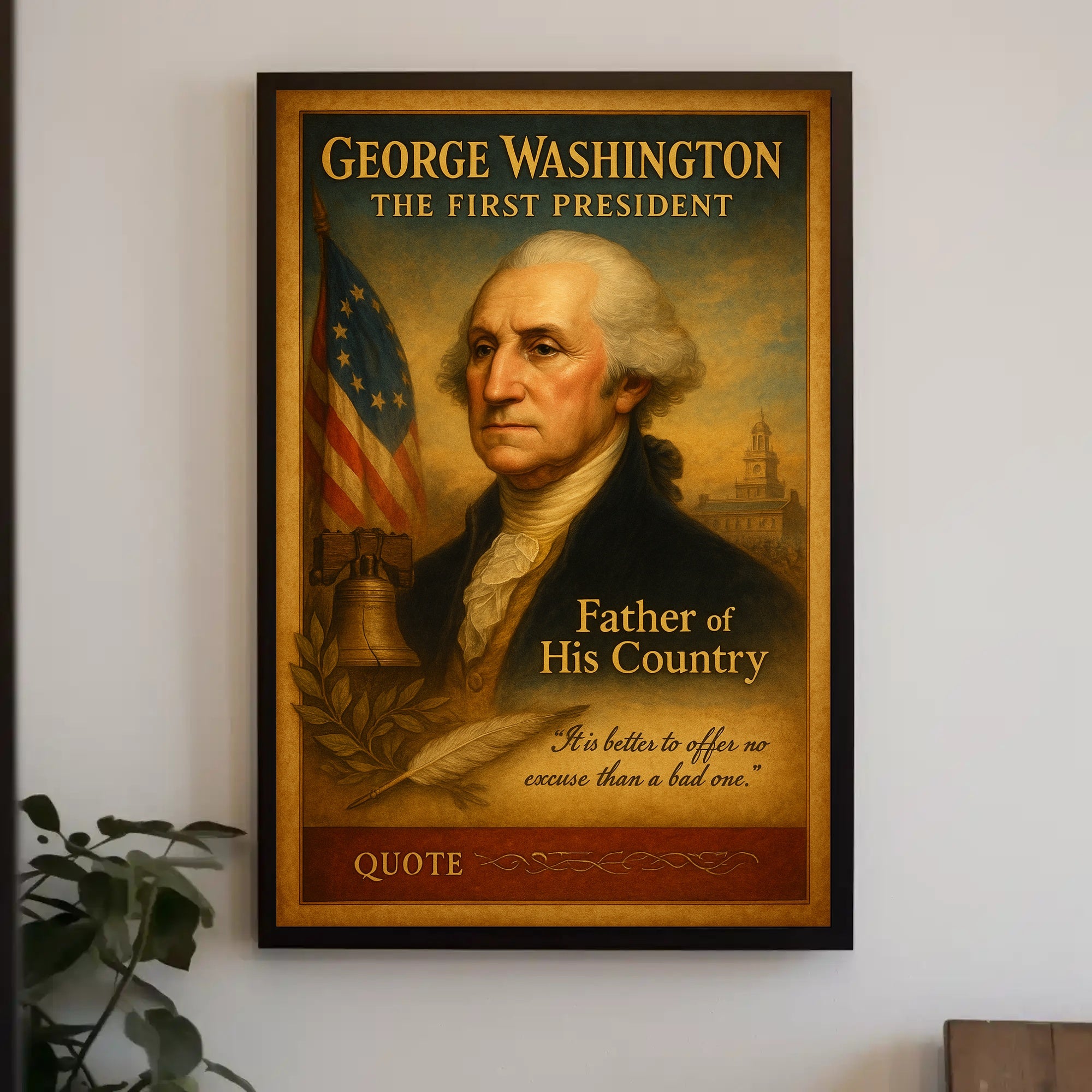 George Washington The First President Poster PosterGoat