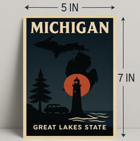 Michigan Great Lakes State Poster PosterGoat