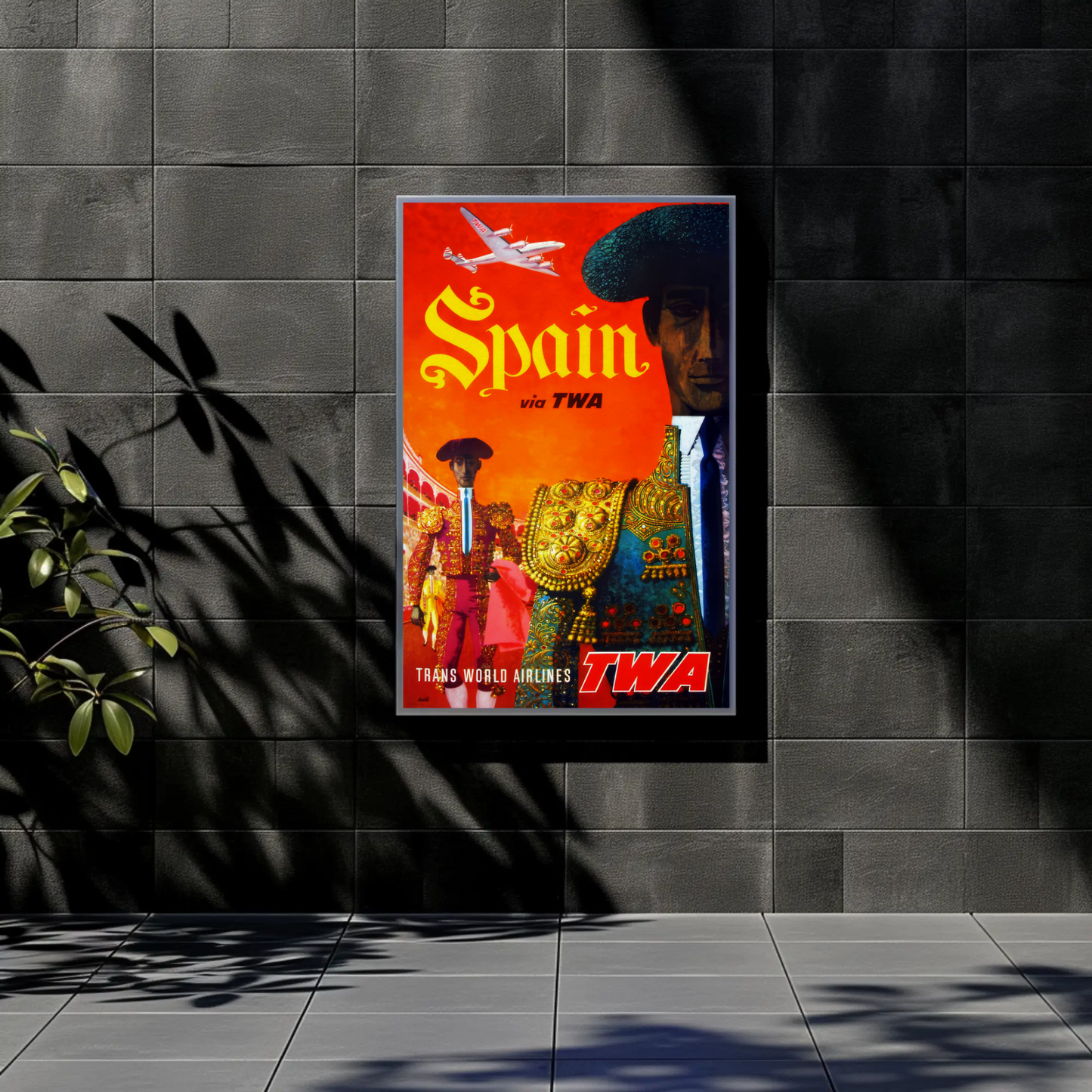 Fly TWA to Spain Travel Poster