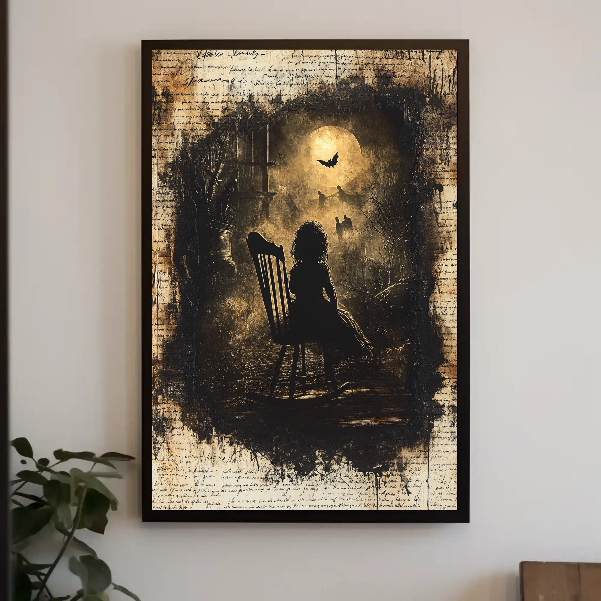 Haunting Gothic Silhouette Child Fantasy or Mythology Poster
