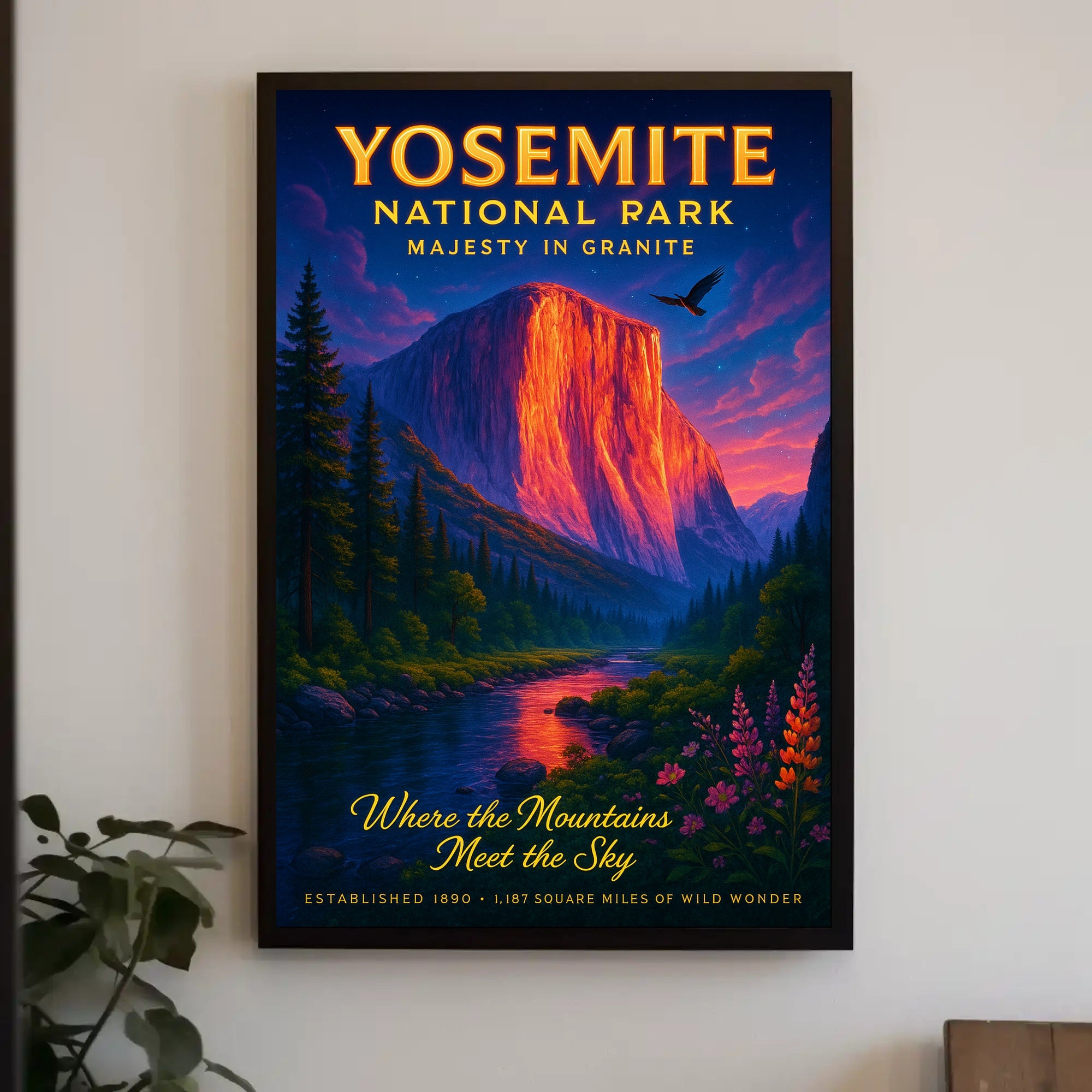 Yosemite National Park Majesty in Granite Poster PosterGoat