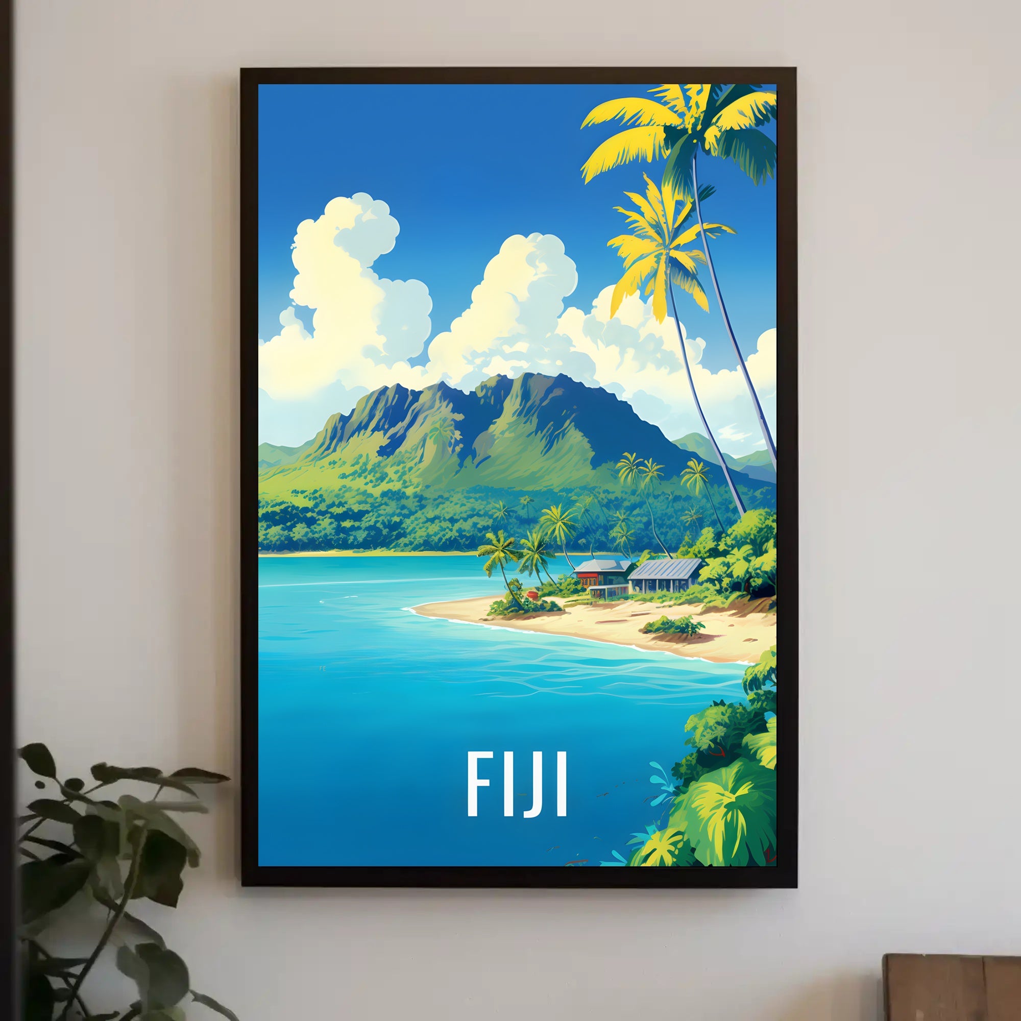 Tropical Paradise Scenic Art Travel Poster