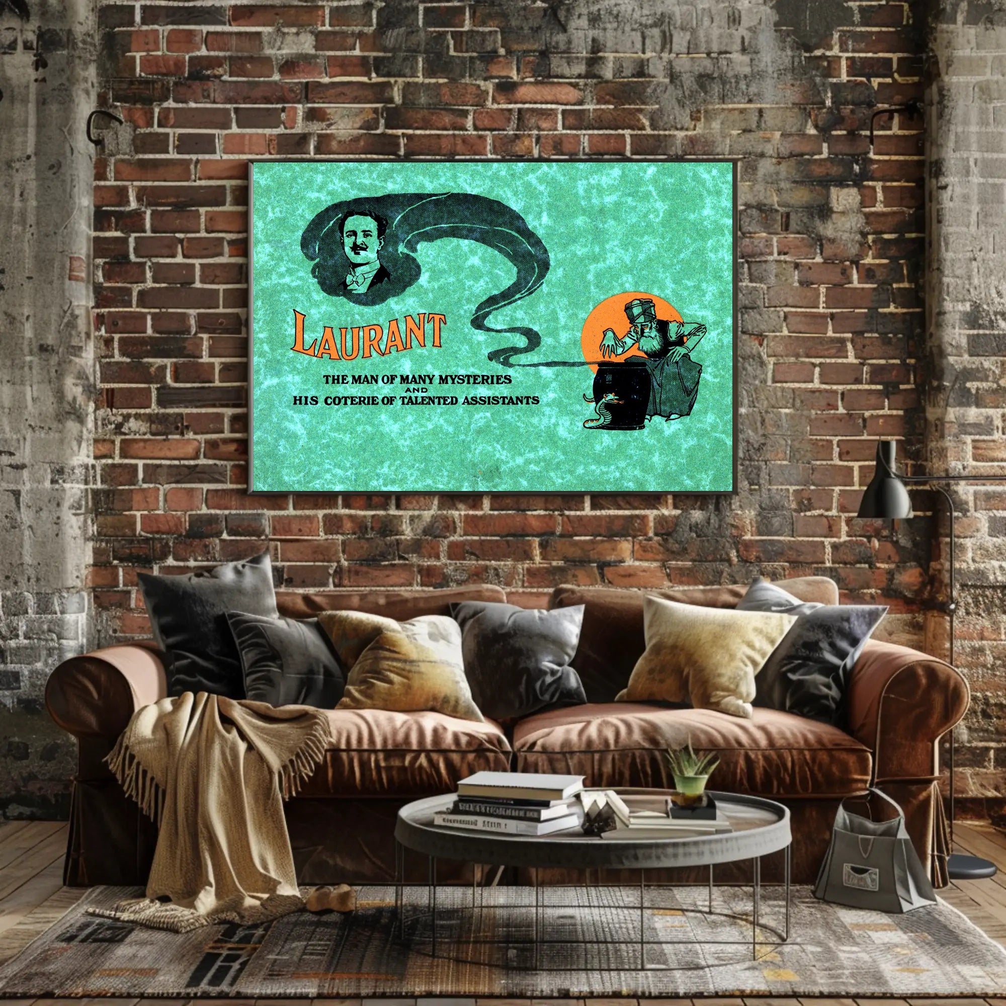 Laurant the Mysterious Vintage Magic Performance Artistic Poster