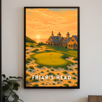 Serene Golf Course Sunset Artistic Sports Poster