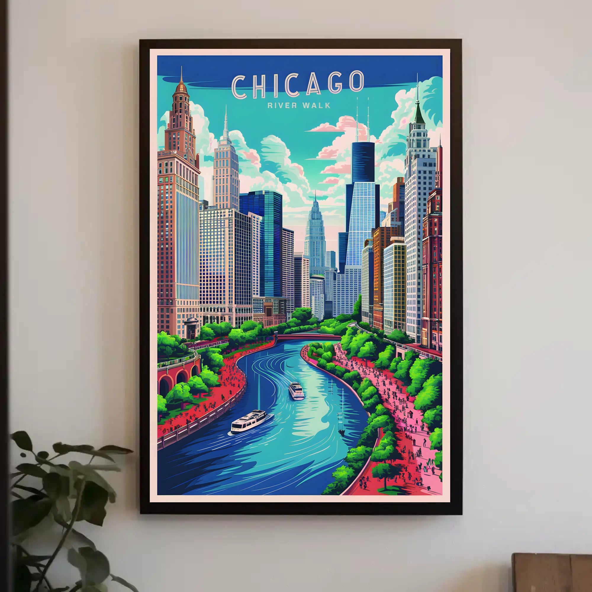 Chicago Riverwalk Poster