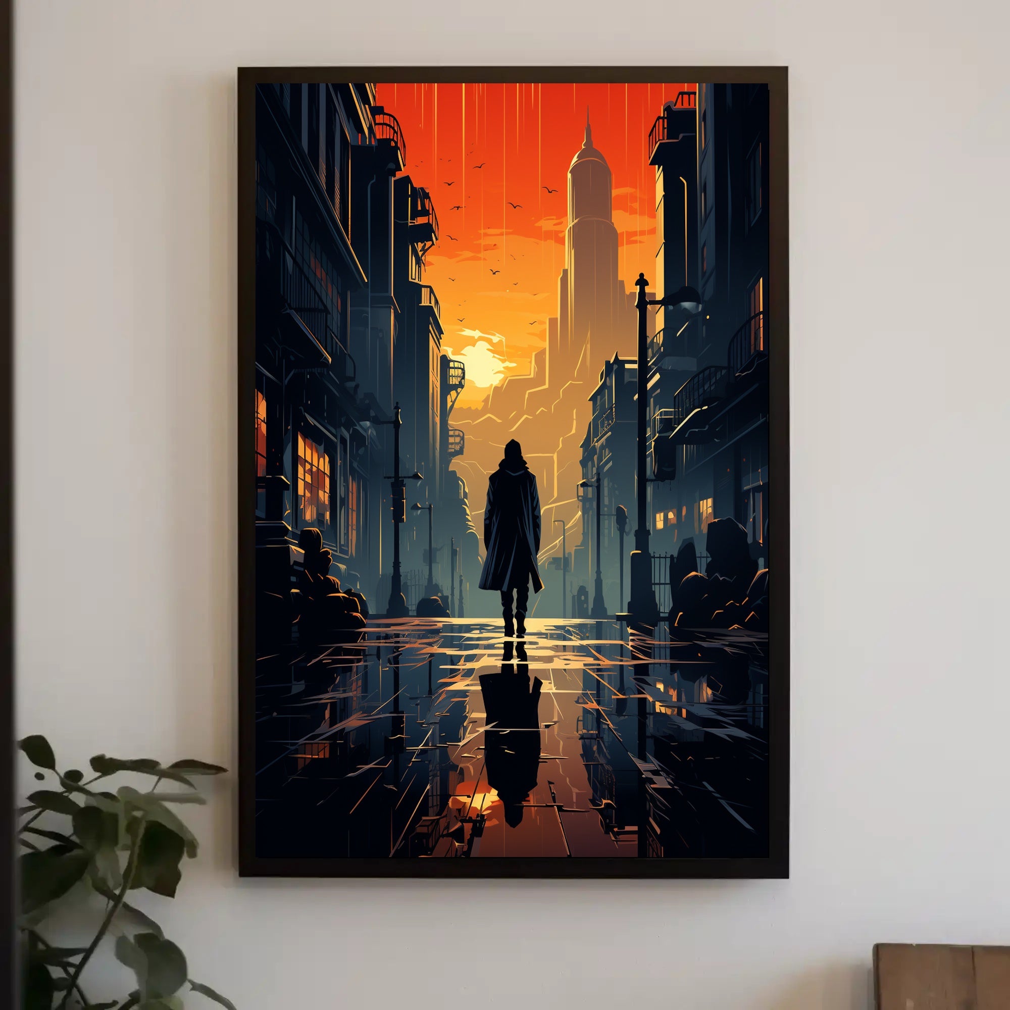 Sunset In The Cityscape Poster