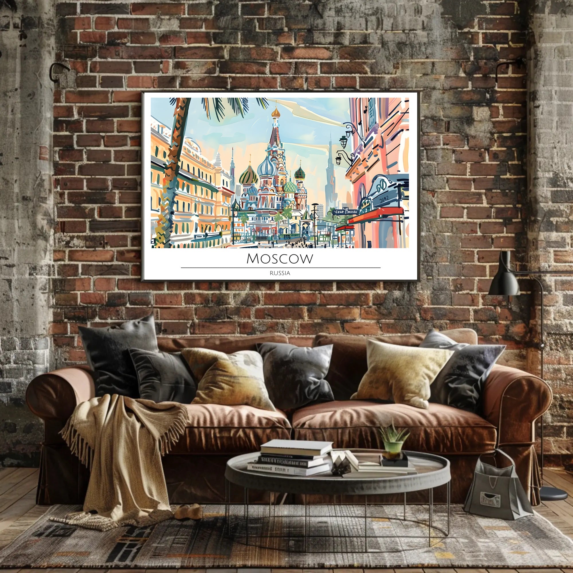 Vibrant Moscow Illustration Poster PosterGoat