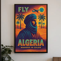 Travel to Algeria Retro Desert Adventure Travel Poster PosterGoat