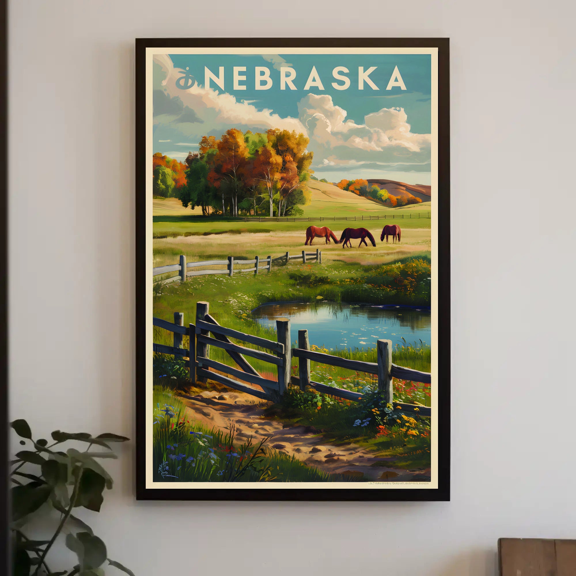 Scenic Landscape of Nebraska Poster