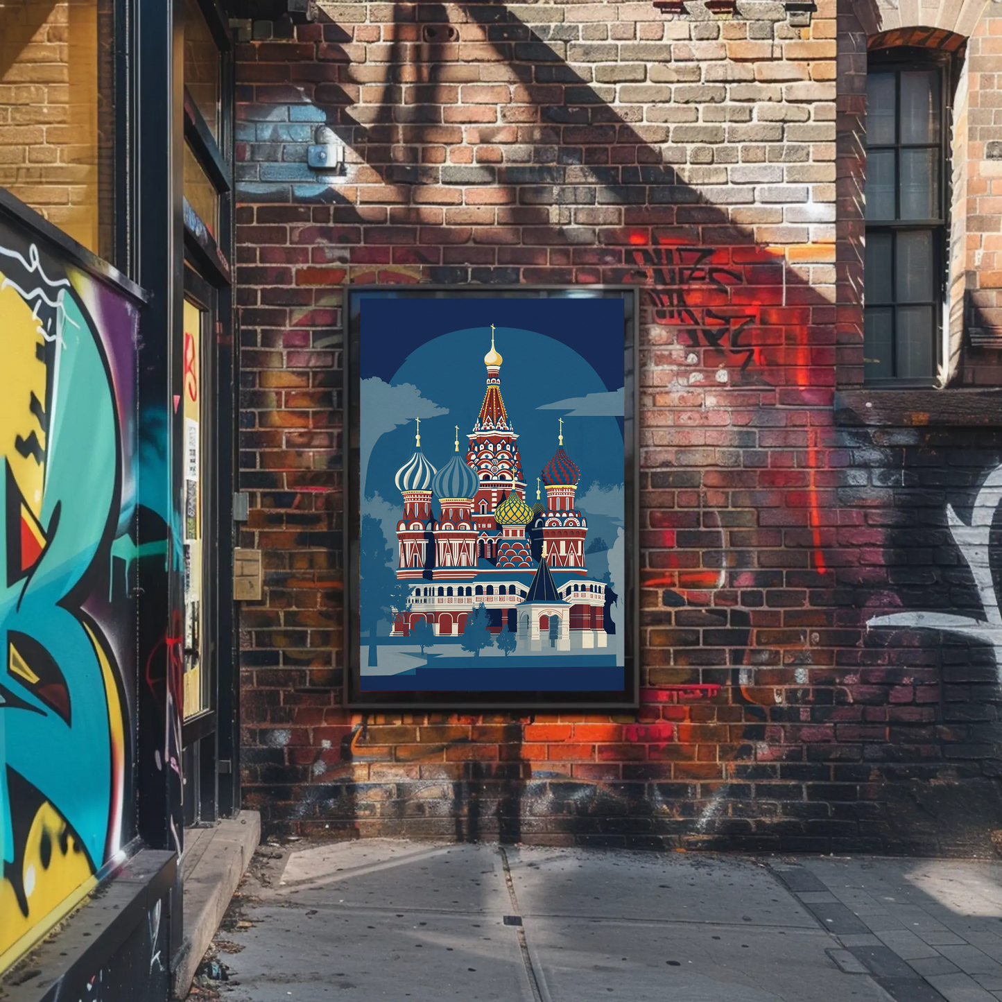 Saint Basil's Cathedral Moscow Landmark Travel Poster