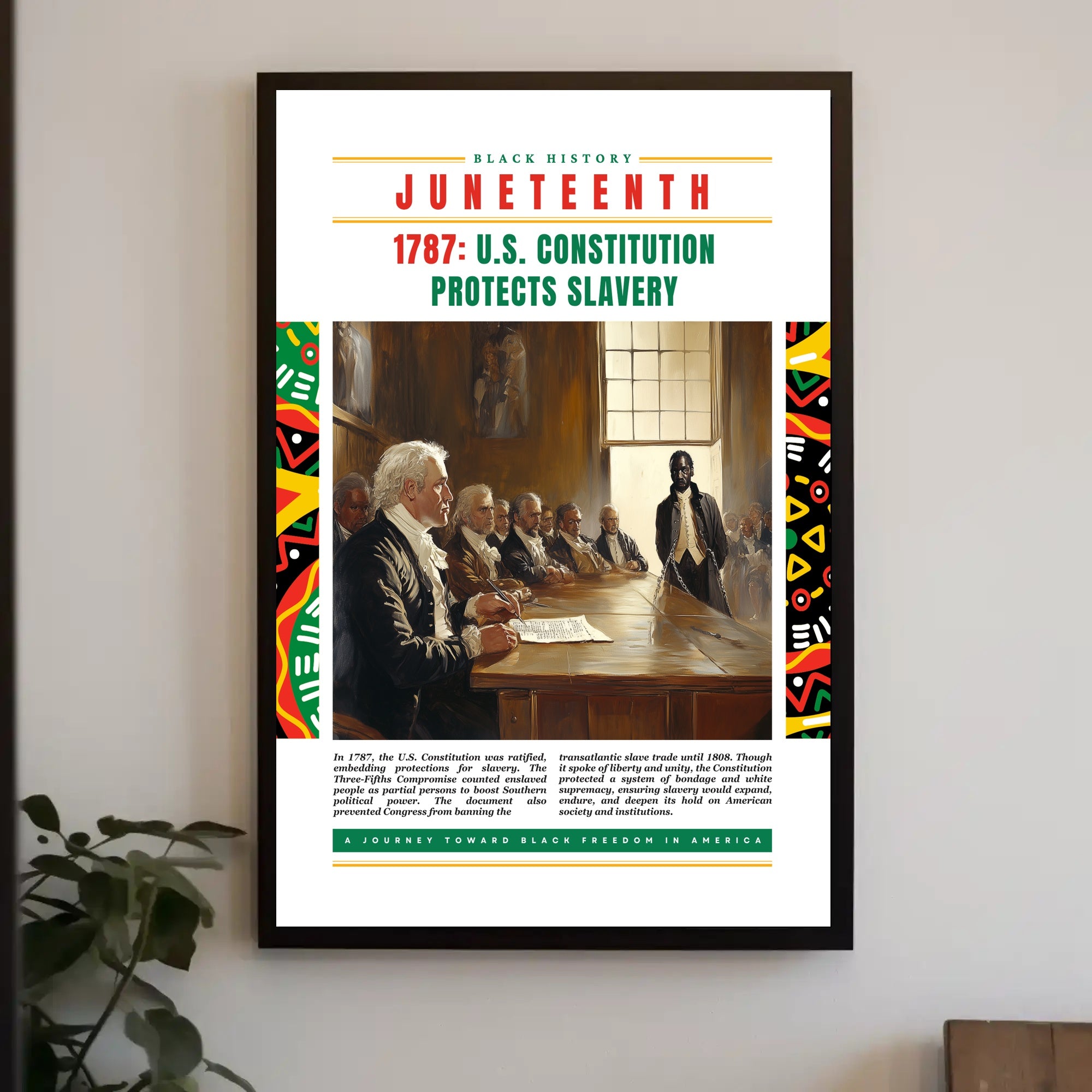 Black History and Constitution Educational Poster