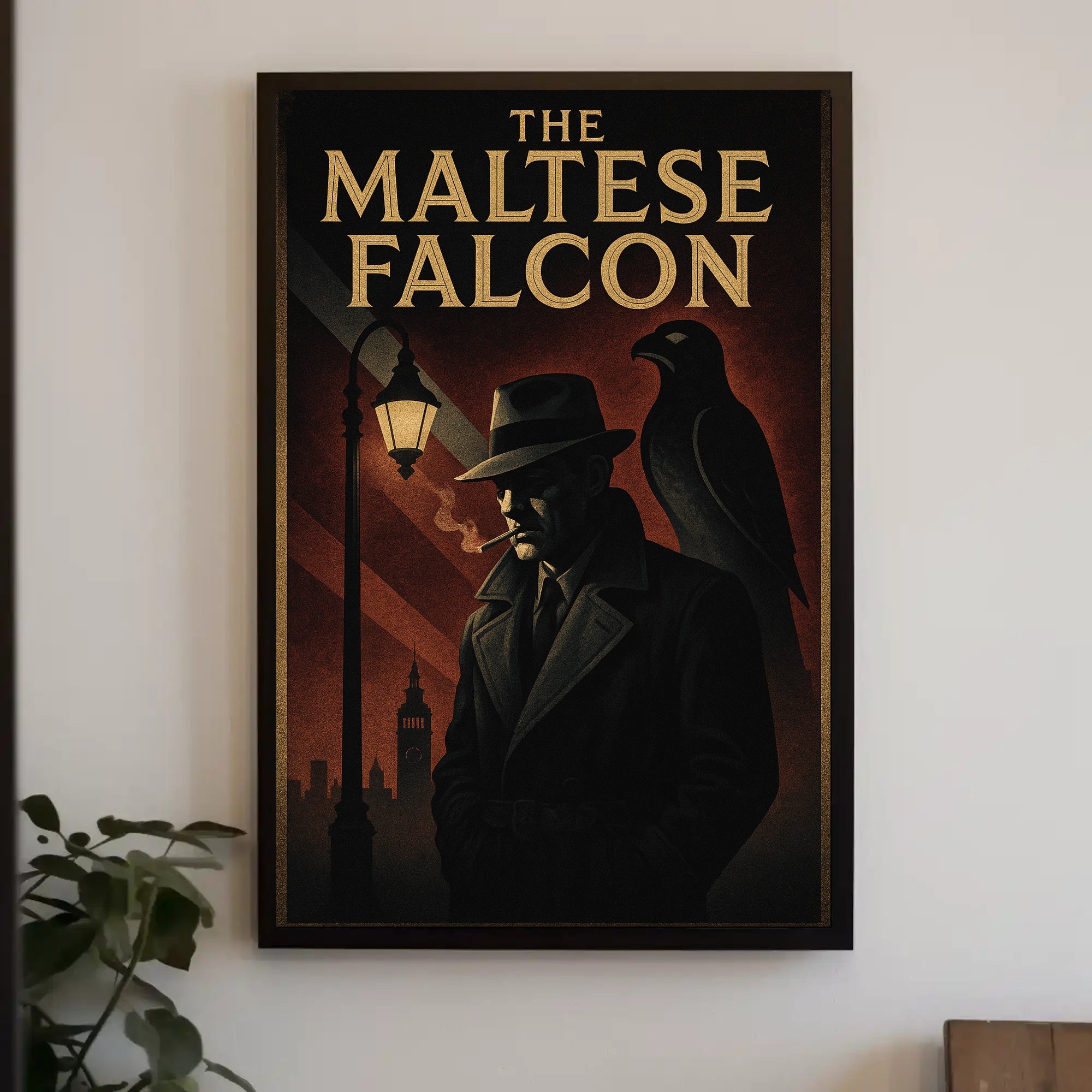 The Maltese Falcon Classic Noir Movie Pop Culture Poster