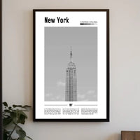 New York Empire State Building Poster Modern Wall Art
