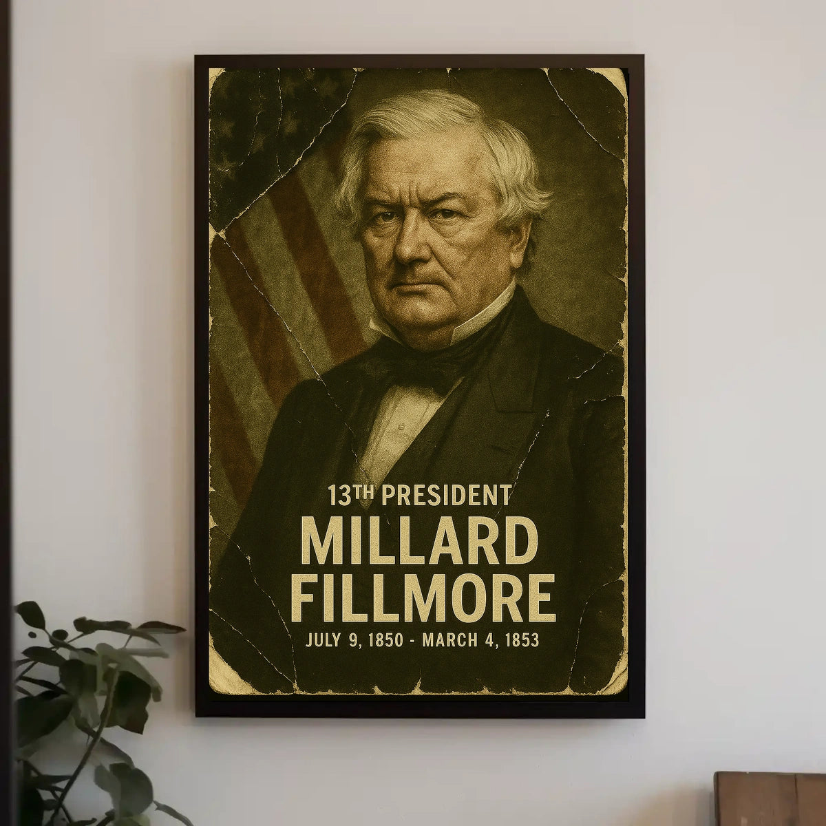 Millard Fillmore 13th President of the United States Damaged Photograph Poster