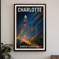 Charlotte Skyline Urban Wanderlust Poster