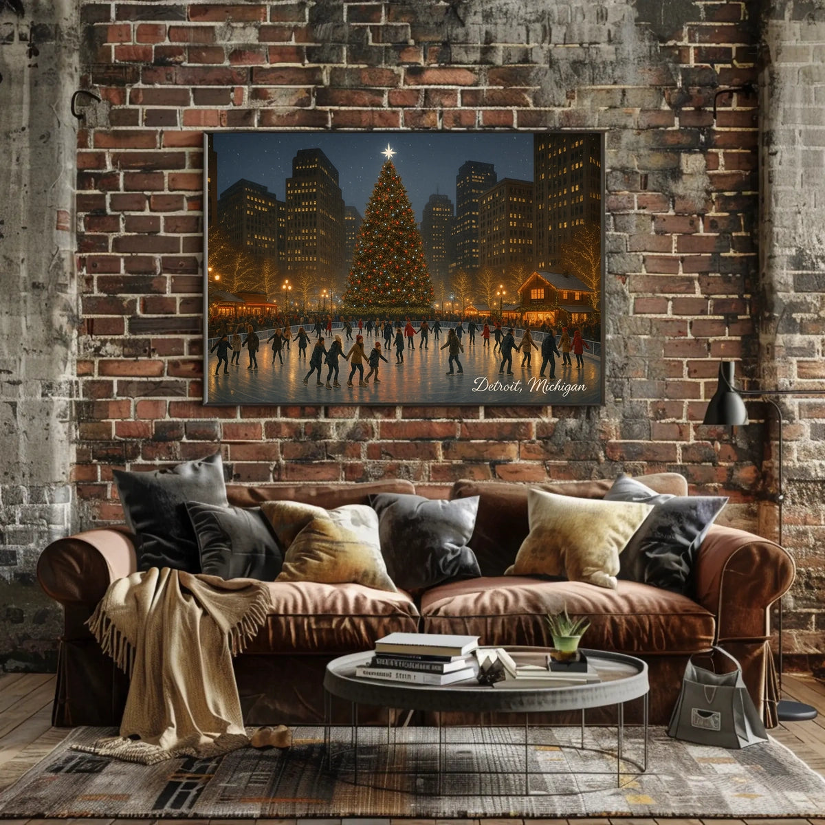 Winter Wonderland Detroit Cozy Photography Realism Poster