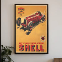 Vintage Shell Motor Oil Advertisement Poster