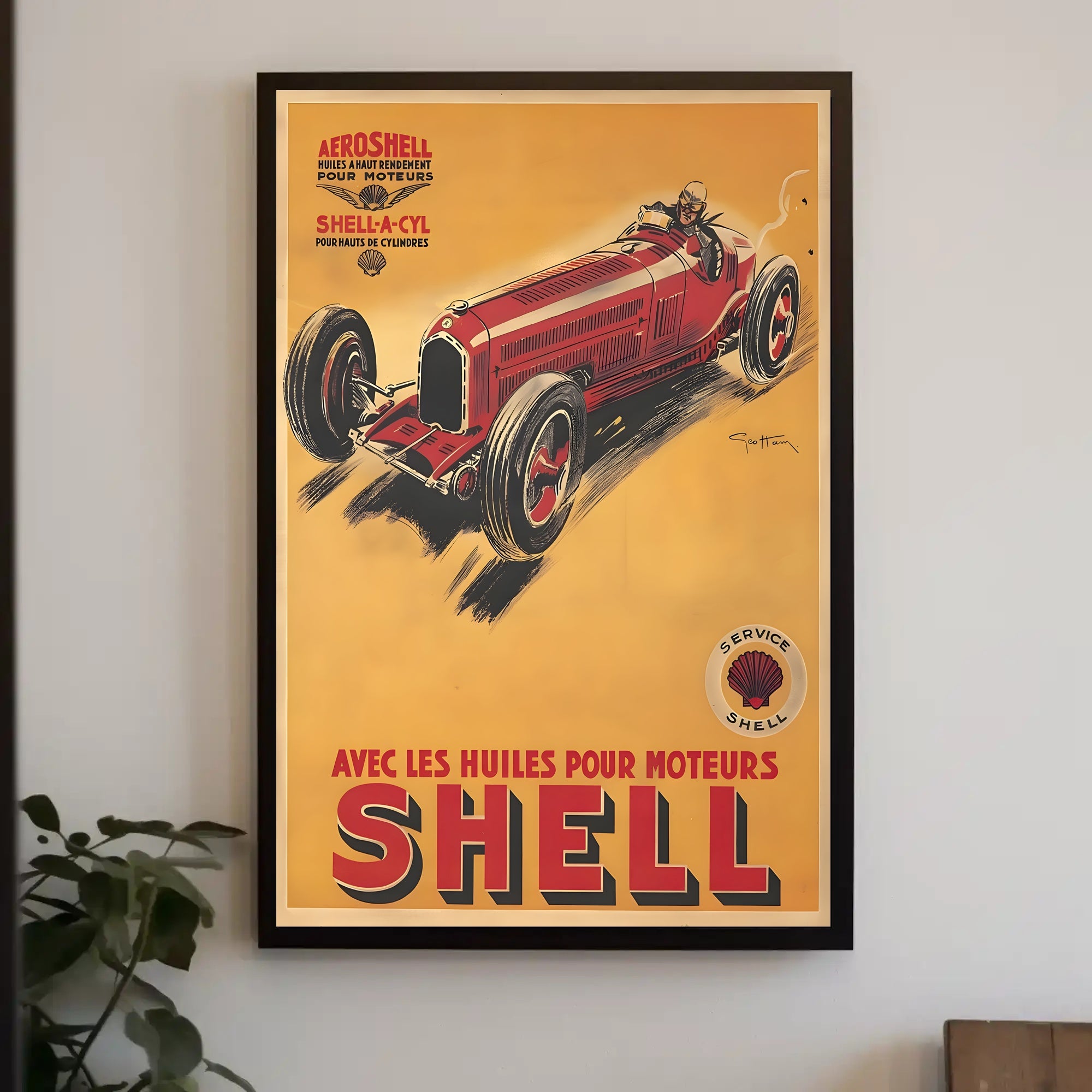Vintage Shell Motor Oil Advertisement Poster