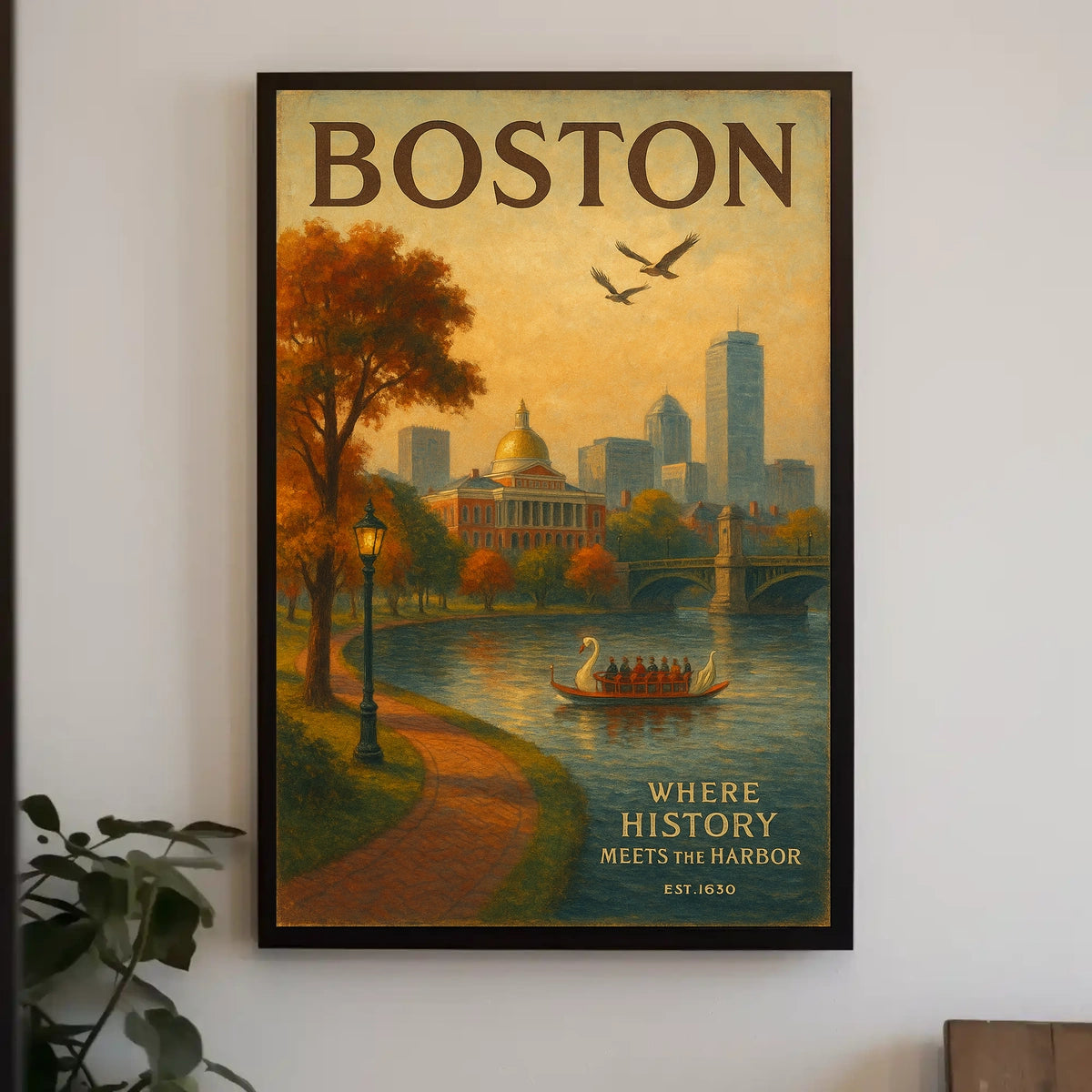 Boston Where History Meets the Harbor Poster