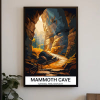 Mammoth Cave Vintage National Park Adventure Poster