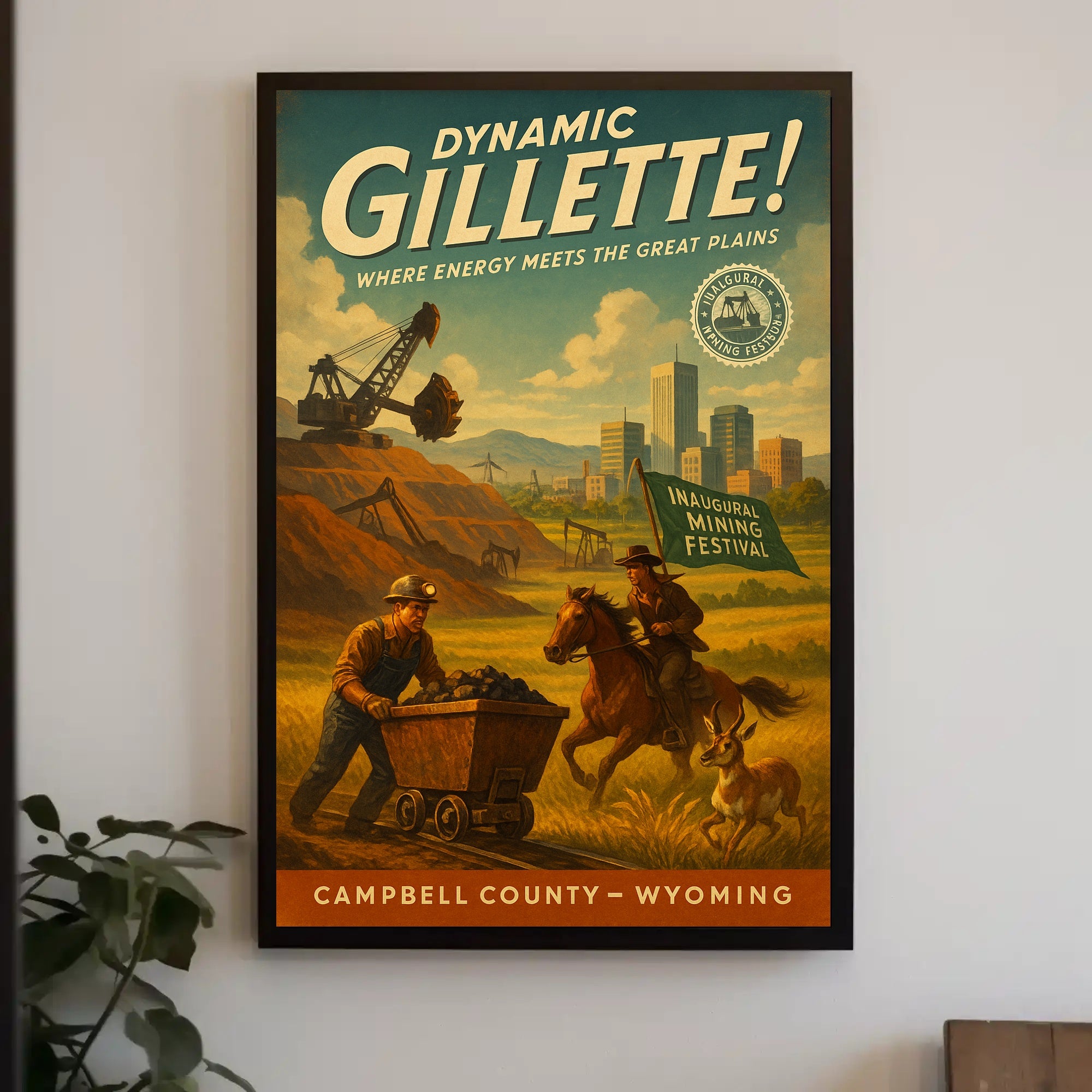 Dynamic Gillette Mining Festival Poster