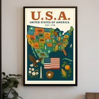 United States Of America Est. 1776 Poster