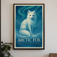 Arctic Fox Guardian of the Frozen Realms Poster