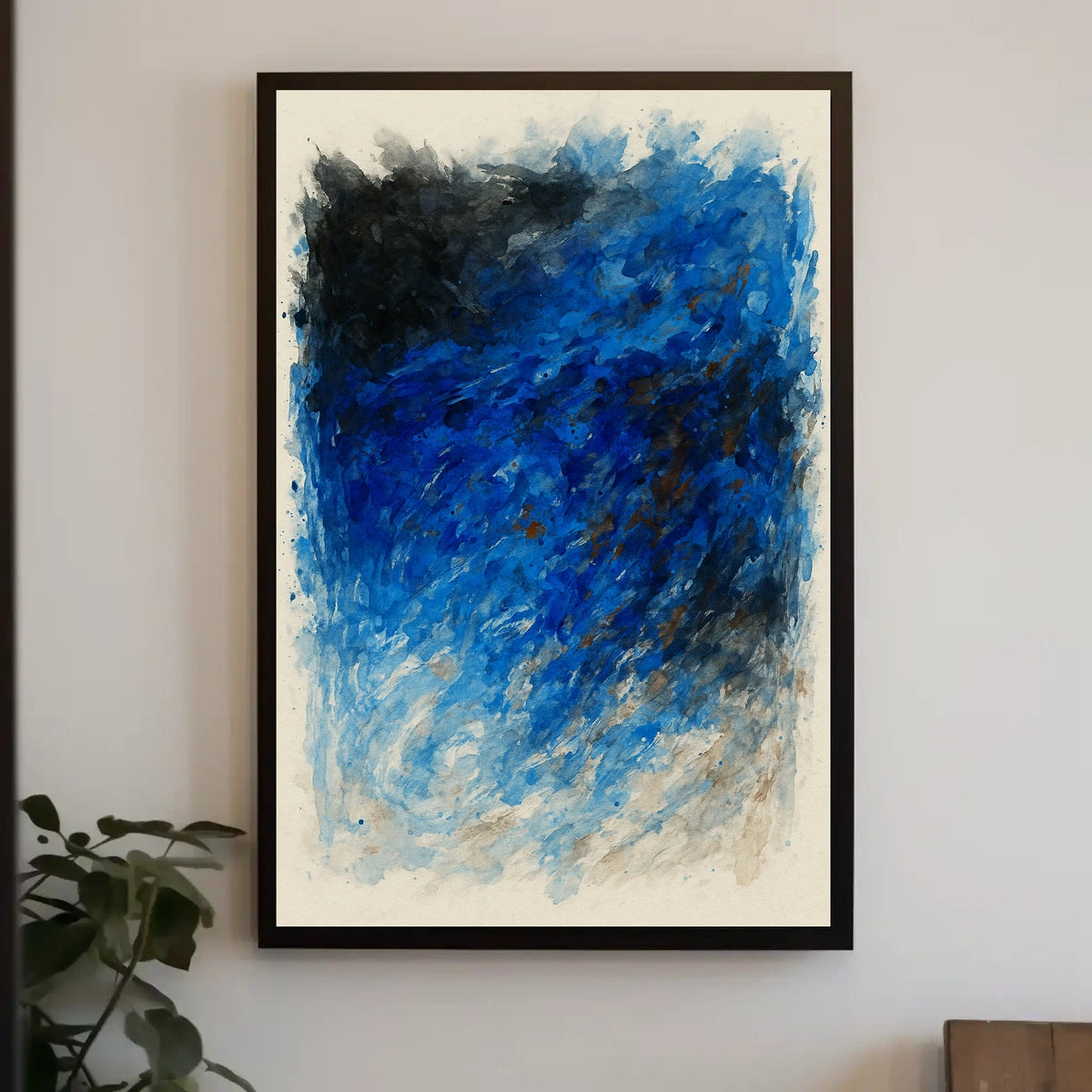 Abstract Blue Swirl Abstract Poster