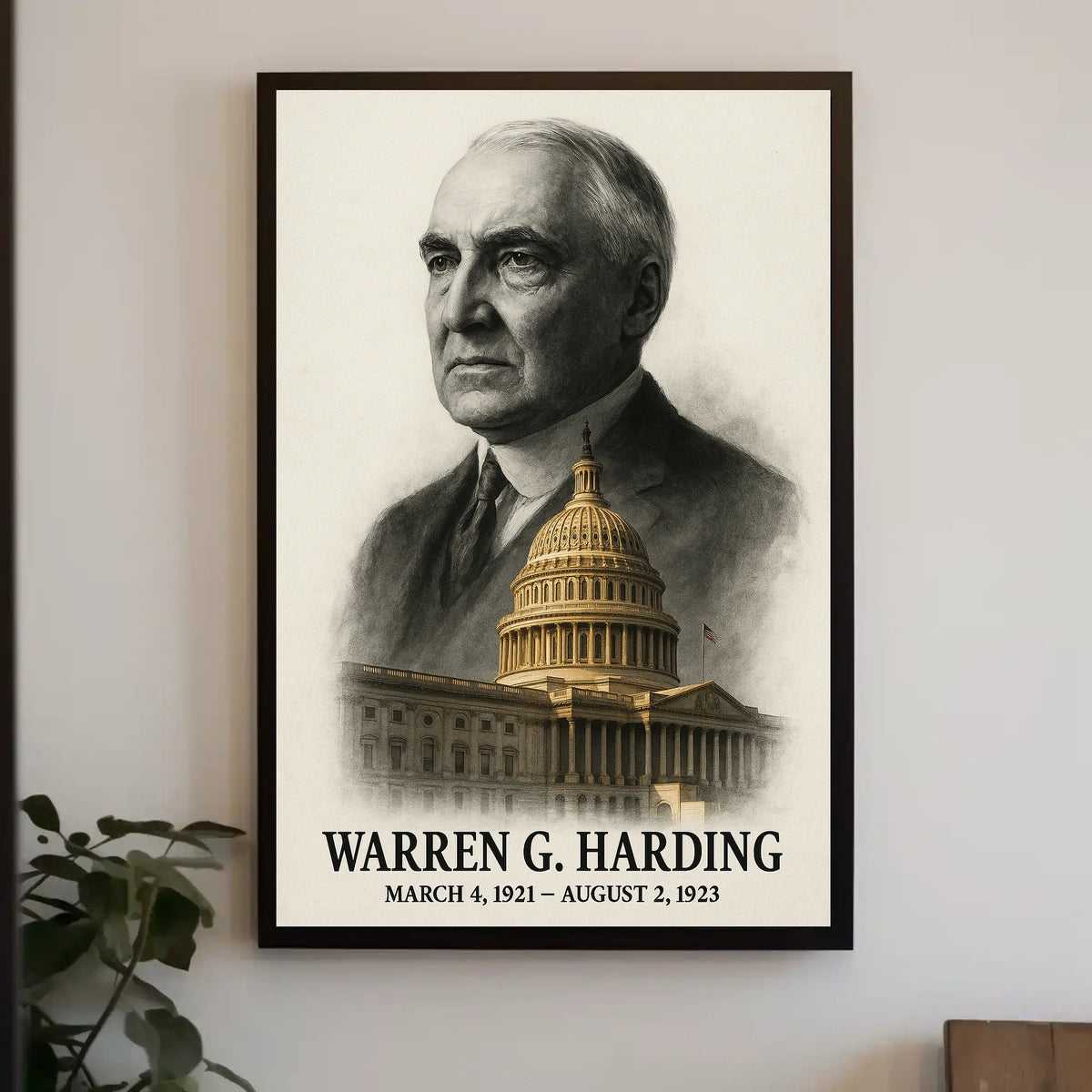 Warren G. Harding 29th President of the United States Reflections Poster